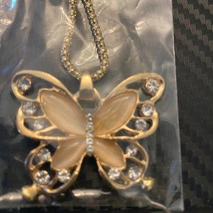 GOLD IN COLOR BUTTERFLY NECKLACE